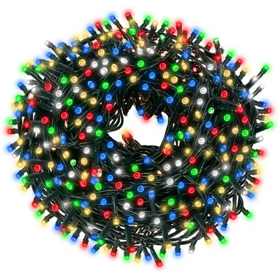 Immagine prodotto di Catena luminosa a LED - 81,5 m, 1000 LED, IP44, multicolore + lampeggianti