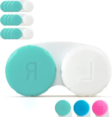 Productafbeelding van Contactlenzen Doosjes Set - 12 Stuks - Hygiënische Opberging voor Lensdragers - Groen