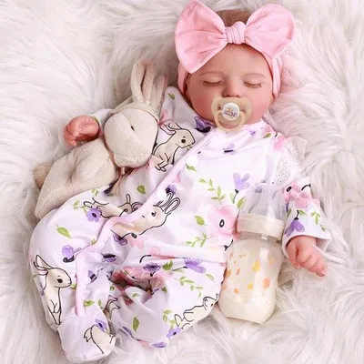 Productafbeelding van Reborn Baby Pop - Realistische Pop - Kinderspeelgoed - Zacht Stoffen Lichaam - 50 cm - Roze