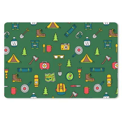 Produktbild von MuchoWow® Mauspad Mousepad Camping - Zelt - Axt - Rucksack 27x18 cm - Mousepads - Maus Mat - Pad - Mausunterlage - Büroartikel - Desk Matten