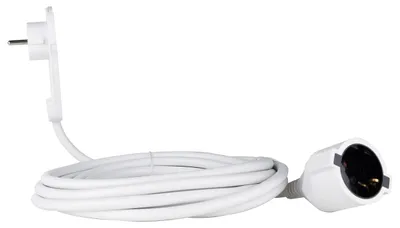 Immagine prodotto di Prolunga per spina piatta REV - Spina piatta da 8 mm, cavo di prolunga da 5 m, max. 3680 W, bianco
