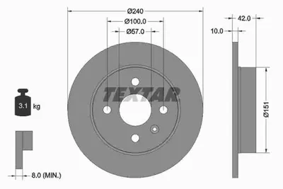 Obrázek produktu pro Brzdový Kotouč Opel Zadní Astra G 1,