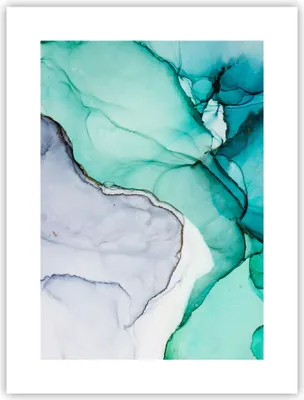 Produktbild von Poster - Poster ohne Rahmen - Abstraktion Marmor Türkis - 30x40 cm - Wand Bild - Wanddeko - Wandbilder - Kunstposter - Wandposter - Bilder - Kunstdruck - Wanddekoration - Wandbild - P2XPA30x40-4553
