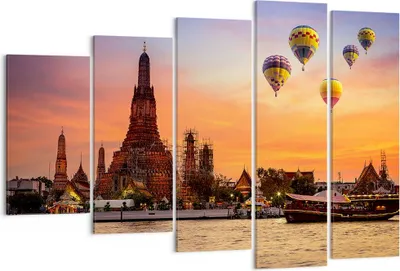 Produktbild von Bild auf Leinwand - Leinwandbild - Tempel Asien - 150x100cm - Wand Bild - Wanddeko - Wandbilder - Leinwanddruck - Bilder - Kunstdruck - Wanddekoration - Leinwand bilder - Wandkunst - EG150x100-3437