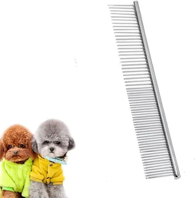 Produktbild von Fellkamm - Fellkamm aus Edelstahl - 24 cm - Haarkamm für Tiere - Fell kämmen - CHPN