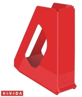 Zakladač, plastový, 68 mm, ESSELTE "Europost", Vivida červený