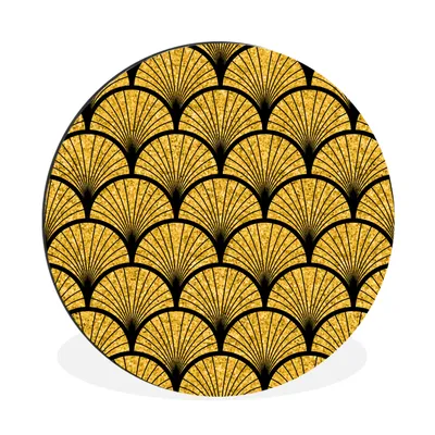 Produktbild von MuchoWow® - Mauerkreis - Wandbilder - Runde Bild - Bild aus Aluminium - Schlafzimmer - Wohnzimmerdekoration - Wand Dekoration