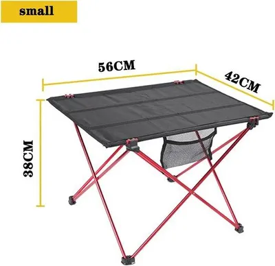 Image de Table pliante pour camping Famanu – légère et résistante aux intempéries – 38 x 56 x 42 cm (H x L x P)