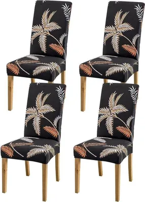 Productafbeelding van Famanu Stoelhoesjes, set van 4 - Universele, bi-elastische hoesjes voor stoelen