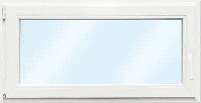 Produktbild von ARON Basic+ Kunststofffenster 1 Flügelig (Dreh-Kipp) 100x40 cm RAL 9016 verkehrsweiß DIN Links (Förderfähig)