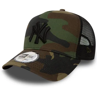 New Era Camo New York Yankees A-Frame Trucker Cap - neyyan wdcblk