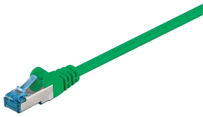 Immagine prodotto di 10 cavi patch Goobay 93816 CAT 6A, S/FTP (PiMF), verde, 5 m - Conduttori in rame (CU), guaina priva di alogeni (LSZH)