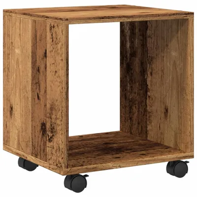 Productafbeelding van vidaXL Rollende kast, look van oud hout, 37x33x42,5 cm, houtvezelplaat