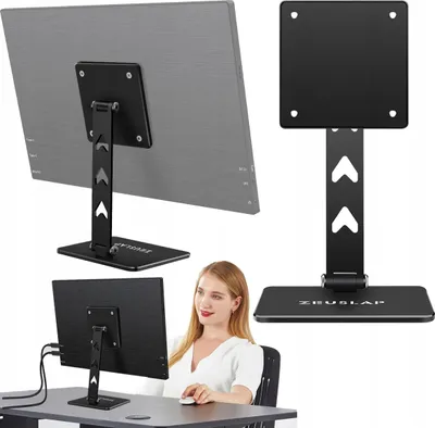 Obrázek produktu pro Mobilní stojan na monitor Stolní nastavitelný držák Vesa Zeuslap S1