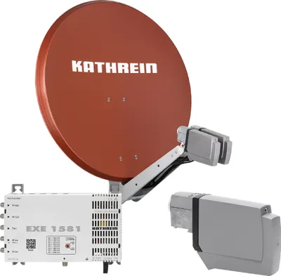 Produktbild von Kathrein CAS 90 ro Sat-Antenne multifeedfähig rotbraun - 8 Teiln. mit Unicable