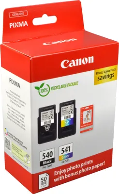 Produktbild von Canon PG-540/CL-541 Photo Value Pack, Schwarz, Cyan, Magenta, Gelb, 2 Stück(e), Value pack
