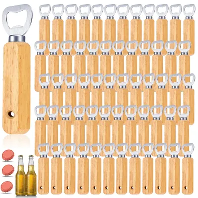 Immagine prodotto di Omgoods - 60 apribottiglie in legno - Personalizzabili e facili da usare