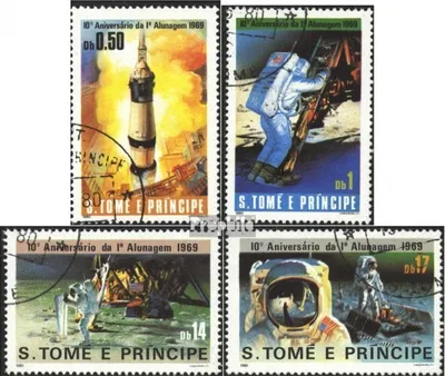 Produktbild von Briefmarken Sao Tome e Principe 1980 Mi 646-649 (kompl.Ausg.) gestempelt 10. Jahrestag der 1. Mondlandung