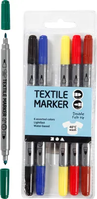 Produktbild von Stoffmalstifte "Standard-Farben", 6 Stück