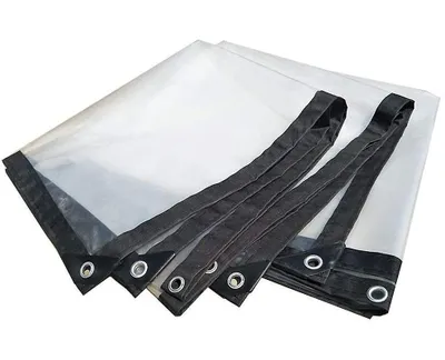 Produktbild von Wasserdichte Plane mit Ösen, transparent, faltbar - 2x3m