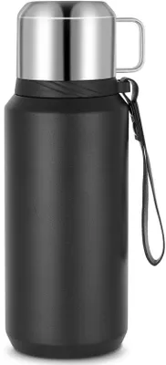 Image de Thermos Ibzoa® 800 ml – Bouteille isotherme en acier inoxydable, à double paroi isolante sous vide, étanche, idéale pour les déplacements