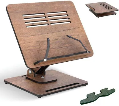 Produktbild von Famanu Bücherständer - Holz Kochbuchhalter - Verstellbar - 1 Stück