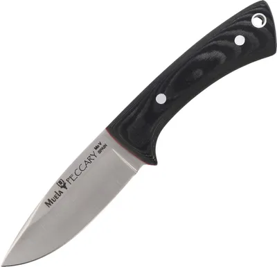 Produktbild von Muela Schwarzes Micarta Halsmesser, Satin