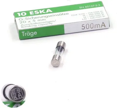 Produktbild von Famanu Glasicherung T 500mA 250V - 5x20mm