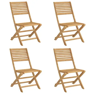 Produktbild von Gartenstühle 4 Stk. Klappbar 48,5x61,5x87 cm Massivholz Akazie