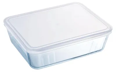 Produktbild von Pyrex 1041511 Mehrzweckform rechteckig, mit Deckel, 0,8 Liter,Glas,Transparent,1