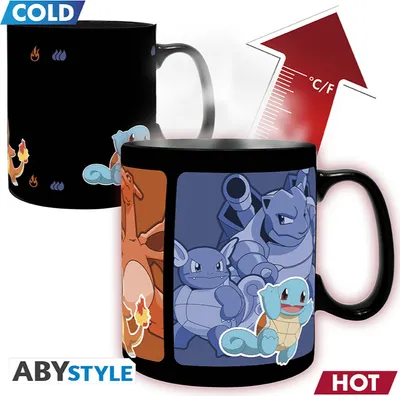 Produktbild von ABYstyle Heat Change Becher Pokemon - Evolve, Tasse, Keramik, 460 ml, ABYMUGA341