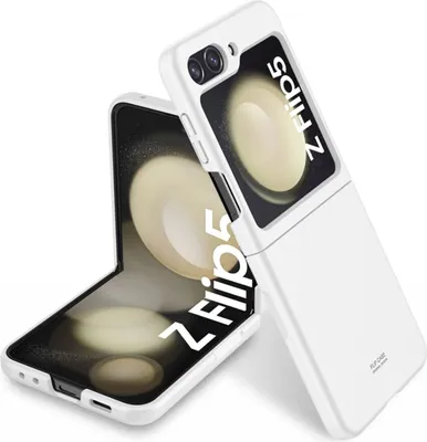 Produktbild von König Design Hülle kompatibel mit Samsung Galaxy Z Flip5 5G Kunststoff Soft Handyhülle - Handy Case Weiß