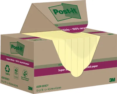 Produktbild von Post-It 7100284576, Quadratisch, Gelb, Papier, 100%, 47,6 mm, 47,6 mm