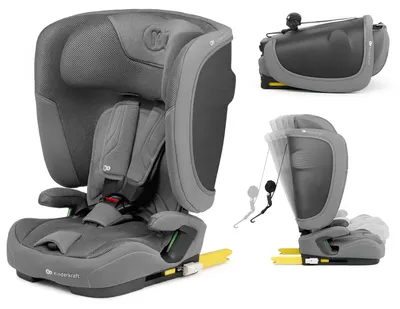 Immagine prodotto di Kinderkraft FIX2GO i-Size Seggiolino auto 76-150 cm con SAFERIDE SENSOR Grigio