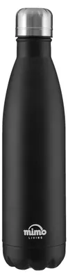 Vakuumflasche 350 ml, doppelwandig, Edelstahl, schwarz