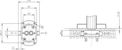 Produktbild von Standarmatur freistehende Wannenarmatur NT7562 - Farbe wählbar - ABS-Handbrause, Farbe:Chrom