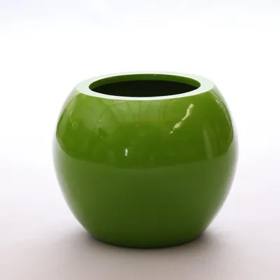 Produktbild von Elegant Einrichten | Pflanzkübel | Fiberglas | Ball | D62xH48cm | hochglanz avocado grün