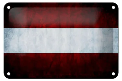 Produktbild von Blechschild Flagge 18x12cm Österreich Fahne