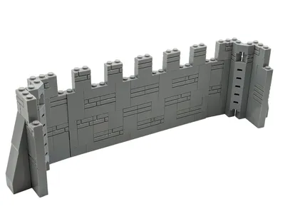 Obrázek produktu pro LEGO® MOC Středověká zeď a rohové díly Rytíř NEW! Sada 136x