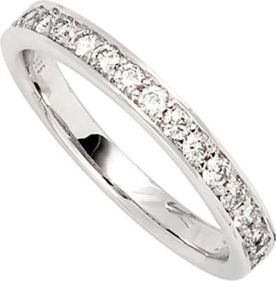 Produktbild von JOBO Damen Ring 585 Gold Weißgold 17 Diamanten Brillanten 0,50ct. Goldring Größe 52