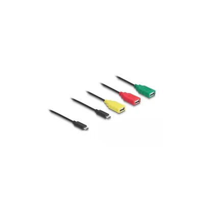 Image de Delock 64203 DELOCK 4 Port USB 2.0 Kabel-Hub USB Type-C zu 3x USB-A Bu.