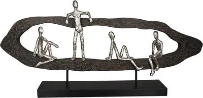 Produktbild von Casablanca by Gilde Dekofigur Skulptur Hang out silber H. 35 cm,81224