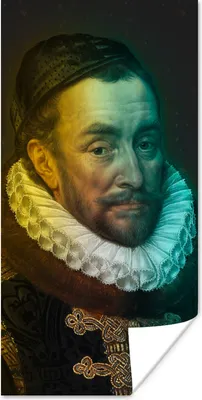 Produktbild von MuchoWow® Poster Wilhelm von Oranien - Kunst - Regenbogen 20x40 cm - Plakat - Foto