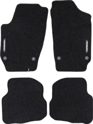 Image de Tapis de Sol de Voiture pour VW Polo IV 2001-2003 Pre-FL Velours Noir 4Pcs