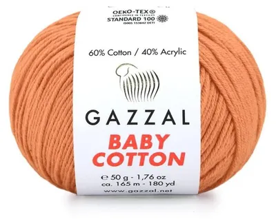 Produktbild von Wolle Gazzal Baby Baumwolle 3465 - Pfirsich - Stricken & Häkeln