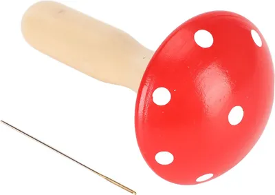 Zdjęcie produktu dla Zestaw do podklejania skarpet z igłą do podklejania grzybków Zdejmowany zakrzywiony uchwyt Przyklejony drewniany grzybek Narzędzia do naprawy odzieży do szycia
