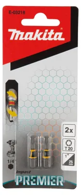 Produktbild von Makita E-03218, 2 Stück(e), T20, 1/4, 25 mm, 60 mm, 145 mm