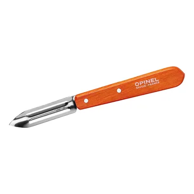 Produktbild von Opinel Schälmesser No. 115, rostfreier Sandvik-Stahl,, für Rechts- und Linkshänder, orangefarbener Buchenholzgriff