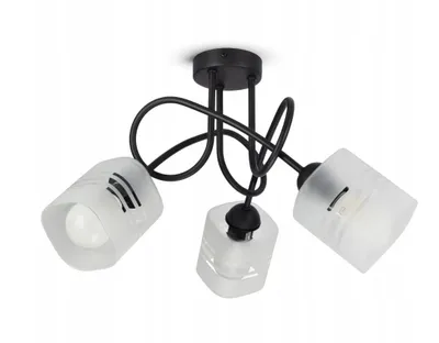 Zdjęcie produktu dla Luxolar lampa sufitowa klasyczna wisząca 3-punktowa - lampa sufitowa E27 60W z matowymi szklanymi kloszami