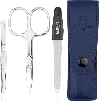 Produktbild von marQus Nagelset 3-teilig – Nagelschere, Pinzette, Nagelfeile – Blau